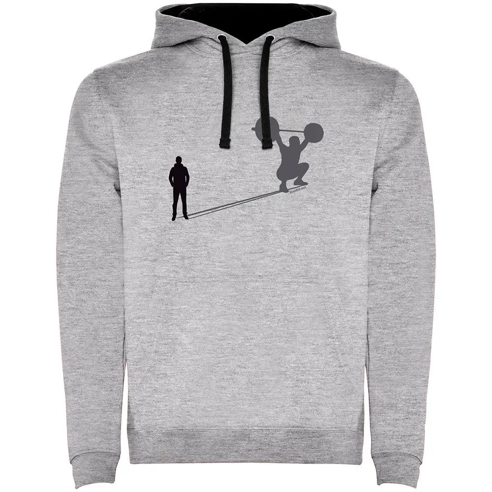 Sweat à Capuche Shadow Train Two-colour Heather Grey / Black 3XL - Kruskis - FashionsVida