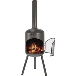Chimenea de Leña Exterior Bonbono Acero