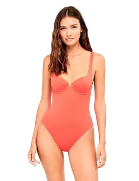 Maillot De Bain Balconette Neckline Removable Cups