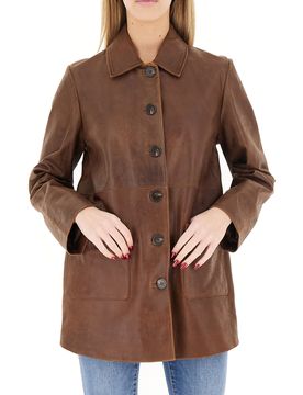 I BLUES Giacca in pelle MARRONE 42