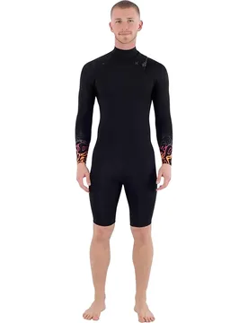 Combinaison En Néoprène à Manches Longues Avec Fermeture éclair Sur La Poitrine Air Springsuit 2/2 Mm Black Bubble XL