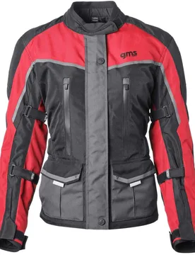 Giubbotto Moto Donna TWISTER NEO WP LADY Nero Rosso taglia XL - gms - FashionsVida