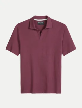 Marc O' Polo Shirt aus Baumwoll-Leinen-Mix Rot XL - Marc O'Polo - FashionsVida