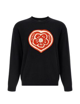 Kenzo maglia cuore boke uomo nero