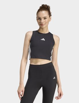 Womens Canotta Imbottita A 3 Strisce - Nero, nero nero Donna taglia XS