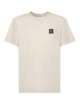 T-shirt in jersey di cotone con patch Bussola