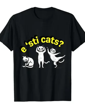 E STI Cats ? and These Cats! T-shirt For Men Women 100% Cotton T Shirts Short Sleeve Tops 0501-1 - Aliexpress - FashionsVida