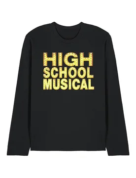 High School Musical Logo Long Sleeve T-Shirt, Black - Black - Size: M - Disney - FashionsVida