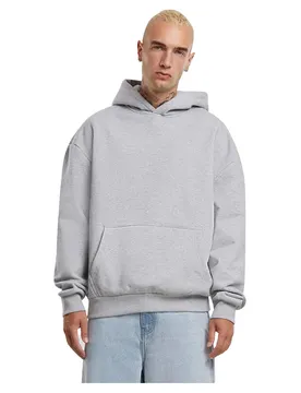 Felpa Con Cappuccio Ultra Heavy Heather Grey S