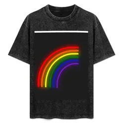 Neon Light Rainbow T-Shirt Trend Art Print T-Shirt
