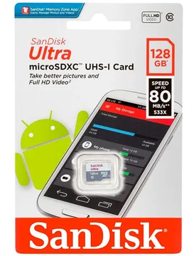 Carte Mémoire Ultra Micro Sdxc 128gb Class 10 Black One Size unisex - SanDisk - FashionsVida