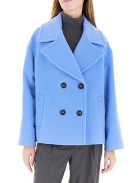 Cappotto misto lana CELESTE 44