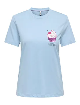 Only Damen T-Shirt Azurblau 515143