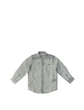 SUN68 Camicia in lino VERDE 6A - Sun68 - FashionsVida