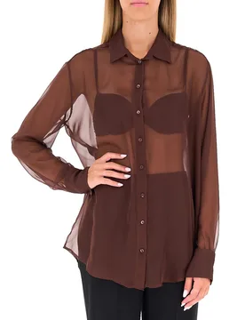 ANIYE BY Camicia velata MARRONE S - Aniye By - FashionsVida