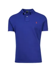 Polo Custom Slim Fit bleu XL