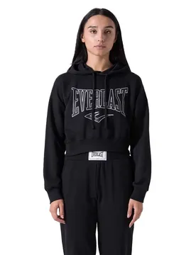 Sweat à Capuche Cropped Logo Black L