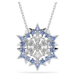Pendente e spilla Magic, Fiocco Di Neve, Blu, Placcato rodio OS