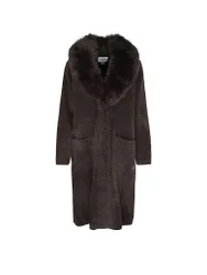 Cappotto in pelliccia sintetica marrone S