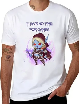 Sylvanas - No time for games T-Shirt funny t shirts cotton black cotton t-shirt plain for man package T-Shirt - Aliexpress - FashionsVida