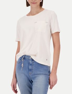 T-Shirt mit Strass-Applikationen Weiß 36