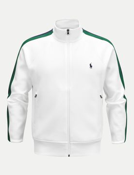 Polo Leichte Sweatjacke mit Reißverschluss Weiß M