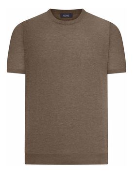 T-shirt girocollo in maglia di cotone