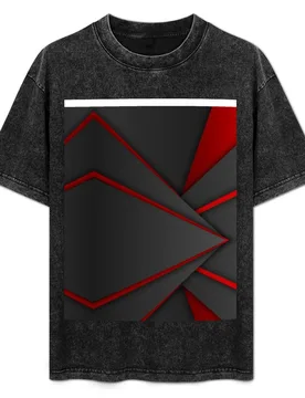 Copy of Abstract geometric red pattern T-Shirt Plus Size Summer Casual T-Shirt - Aliexpress - FashionsVida