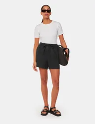Pure Linen Shorts Black female
