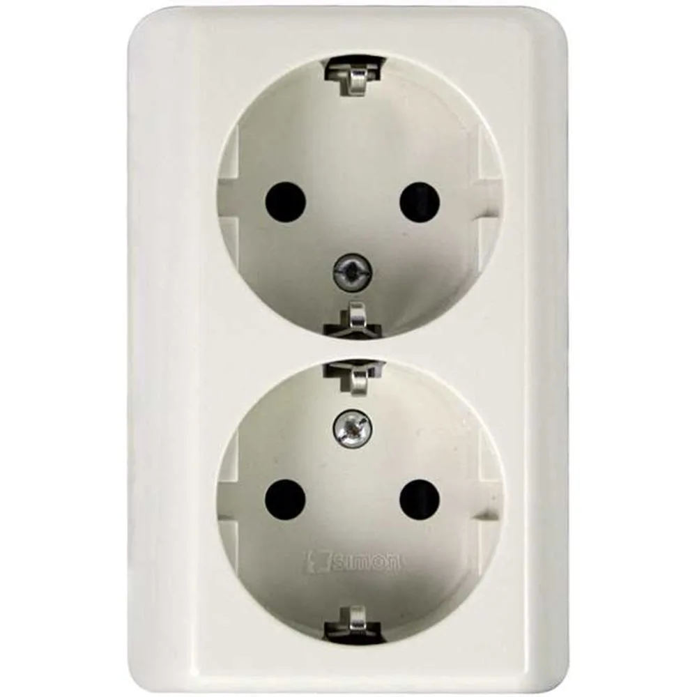 Enchufe Doble Monobloc Superficie 16A - SIMON - FashionsVida