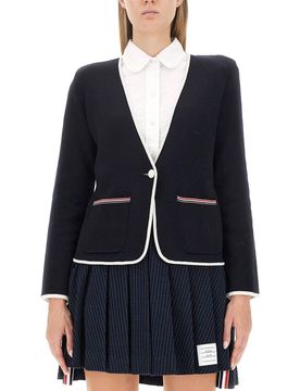 Unconstructed 4-Bar Single-breasted Blazer