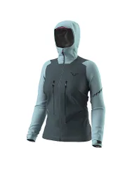 Giacca da sci alpinismo da donna Blacklight 3L con cappuccio azzurro XS