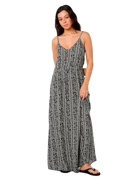 Robe Longue Sans Manches Molokaï Black / White S