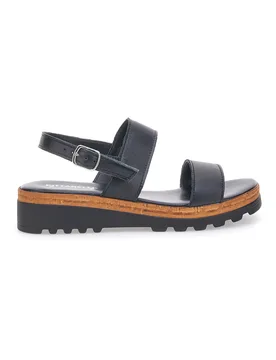 Sandali neri con Doppia Fascia Made in Italy 299470811 38 - Pittarello - FashionsVida