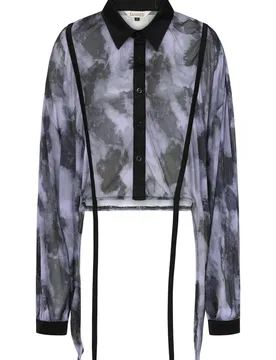 Gothic Bluse - Selene Mesh Blouse - XS - für Damen - Größe XS - schwarz/lila - Frauen - female - Banned Alternative - FashionsVida