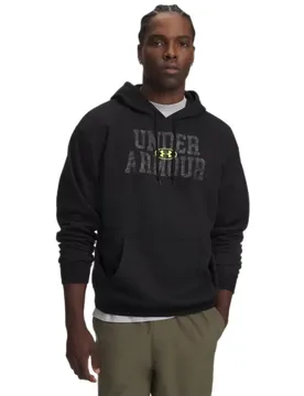 Sweat à Capuche Rival Fleece Camo Fill Black / Green Citrine 3XL - Under armour - FashionsVida