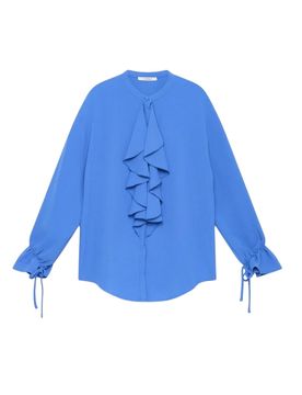 Camicie donna - camicia sable crepe - blu