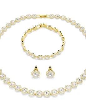 Set Una Angelic, Set (3), Taglio rotondo, Bianco, Finitura oro 18K OS - Swarovski - FashionsVida