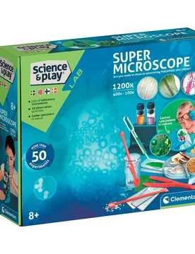 Microscope Super Microscope 1200x Silver / Black One Size unisex - Clementoni - FashionsVida
