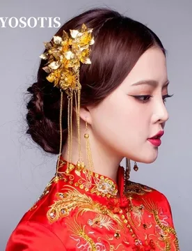 Classical Vintage Flower Bridal Hair Sticks Tassel Traditional Chinese Style Hairpin Hair Jewelry Wedding Accessories New - Aliexpress - FashionsVida