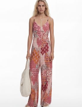 Combinaison longue Boho, Rouge, XL
