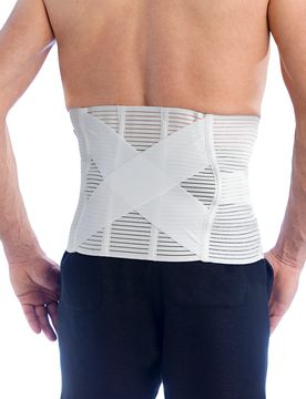 ® Orthopädischer Rückenstützgürtel 2 weiss grau