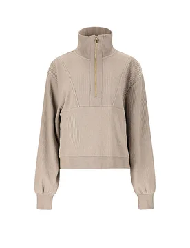 Sweat-shirt Reiley Demi-Zip gris clair 40 - Athlecia - FashionsVida