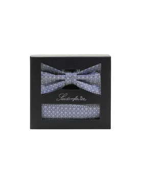 Masche - Ensemble nœud papillon avec pochette de costume bleu clair - Seidenfalter - FashionsVida