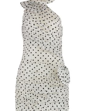 POLKA DOT MINI DRESS with RUFFLES