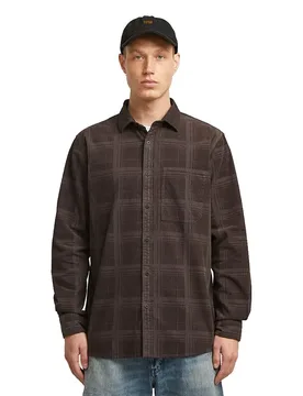 Chemise à Manches Longues D28117-c436 Regular Fit Ganache Gold Laser Check M - G-Star - FashionsVida