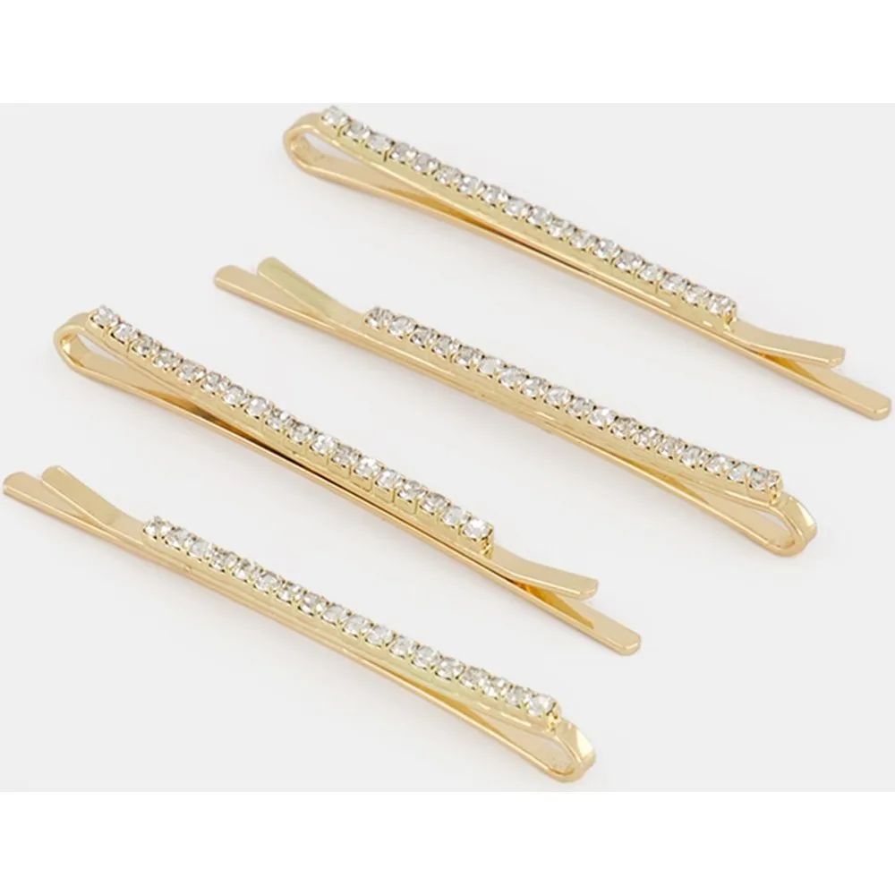 Pack de 4 Clips Metálicos Dorados - Pressume - FashionsVida