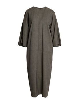 Vestido midi Mujer Marrón chocolate 38 Mujer