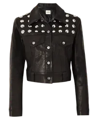 Black Rizzo Studded Leather Jacket