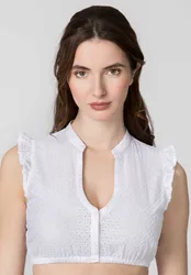 Dirndlbluse Melania (weiss, Gr. 38) von für Damen, Oberteile, 100% Baumwolle